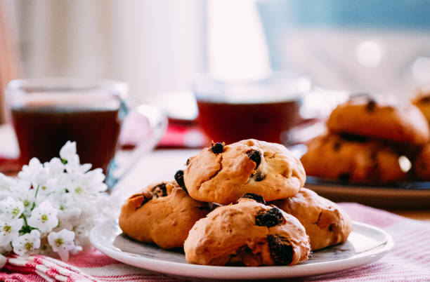 istock Delicious Coffee and Cookies with Raisins 2117812449