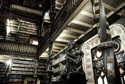 At the beginning of the 19th century, a group of Portuguese decided to create the Real Gabinete Português de Leitura, a library worthy of illustrating the spirit of the countrymen who lived in the then capital of the Empire, Rio de Janeiro.\nIn neo-Manueline architectural style, its appearance evokes the epic of Luís de Camões and maintains an important bibliographic collection to this day. It is a landmark in Rio's cultural tourism.