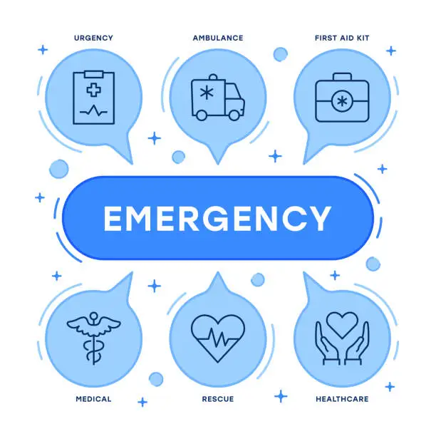 Vector illustration of Emergency Infographic Design