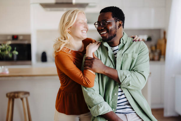 istock Portrait of young multicultural couple 2117894743