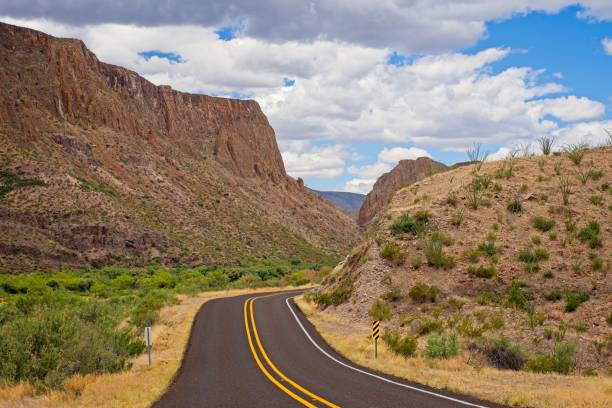 istock Wild, scenic, curvy and remote route 170 through Big Bend Ranch state park 2117993811