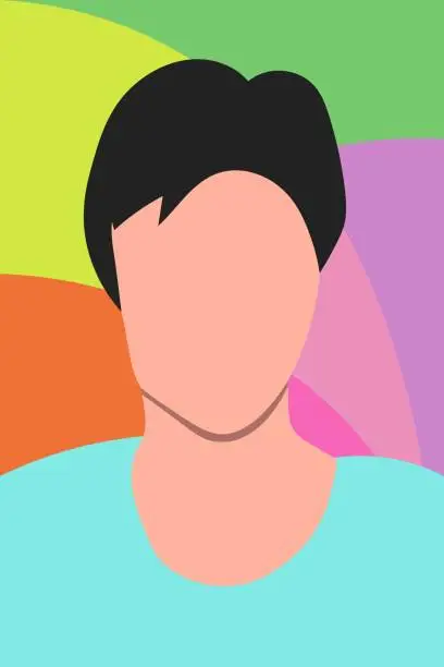 Vector illustration of Person portrait for commercial use