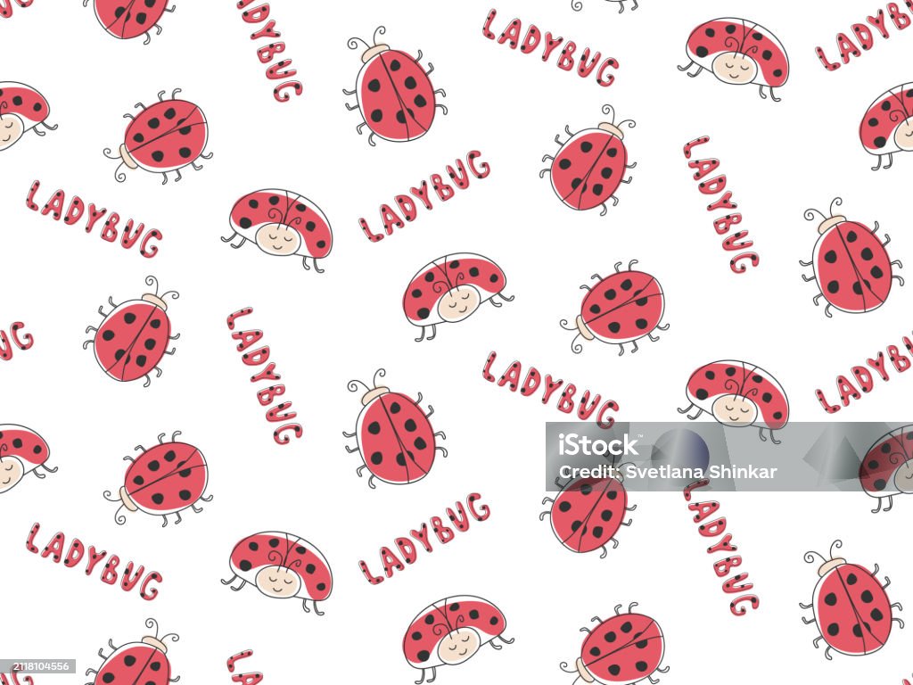 Ladybug Seamless Pattern Stock Illustration - Download Image Now ...