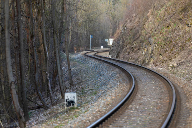 Horizontal view of rail zigzag