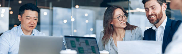 istock Positive business team working on new project in modern office 2118150877
