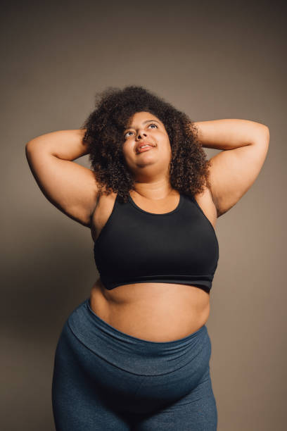 istock Portrait of a relaxed plus size woman 2118340343