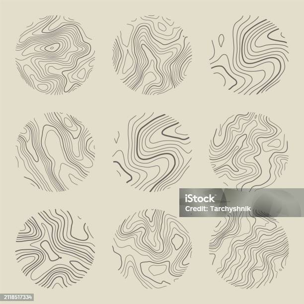 Topographic Layout Topographic Map With Contour Lines Geographic Terrain Grid Relief ...