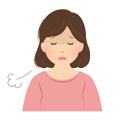 Vector illustration of a depressed woman
