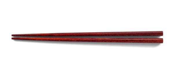 istock Wooden Bamboo Chopsticks on White Background. File with Clipping Path. 2118671614