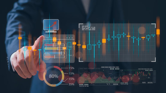 Data Analysis Data Management System With Kpi And Metrics Connected To ...