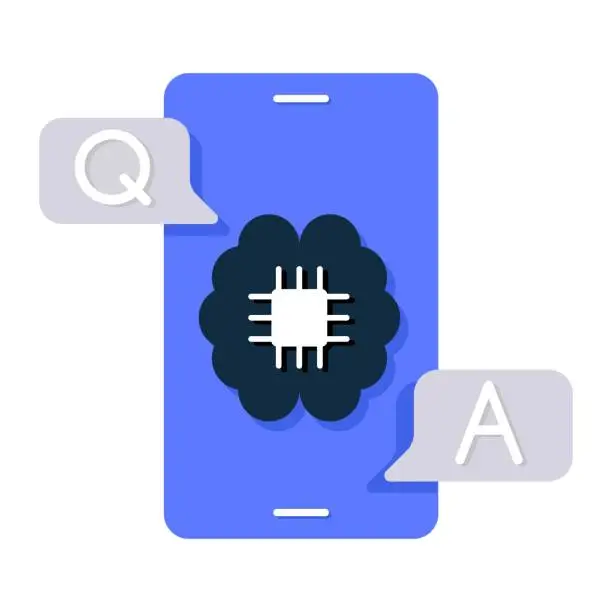 Vector illustration of Question Answering. Answering Queries: AI-powered systems providing accurate responses to user questions