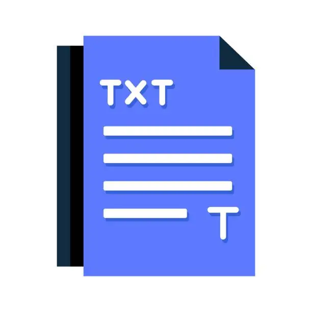 Vector illustration of Text Document Icon. Documented Knowledge: Textual information stored and organized for easy access and reference.