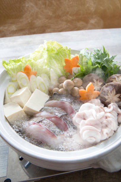 istock Cod Nabe - A steaming hotpot dishJapanese hot pot dishes 2118776093
