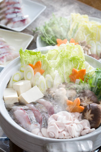istock Cod Nabe - A steaming hotpot dishJapanese hot pot dishes 2118776113