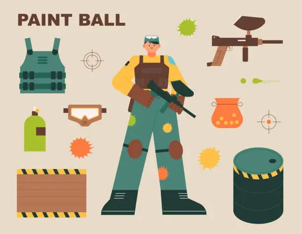 Vector illustration of Paint ball