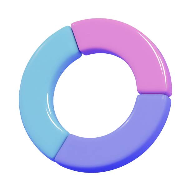 istock 3d round graph icon of business and market analysis concept. Stock vector illustration on isolated background. 2118862543