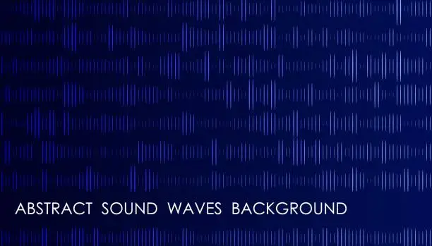 Vector illustration of Horizontal musical wave abstract background with radio waveform, cover, site presentation in HD format. UI template layout for web design of internet products. Vector banner