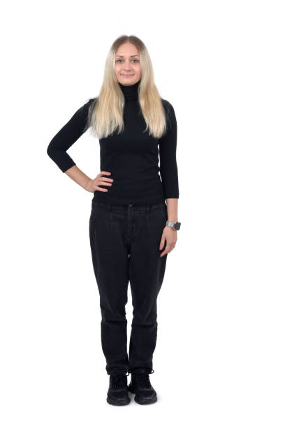 istock full protrait of a woman on white background 2118992880
