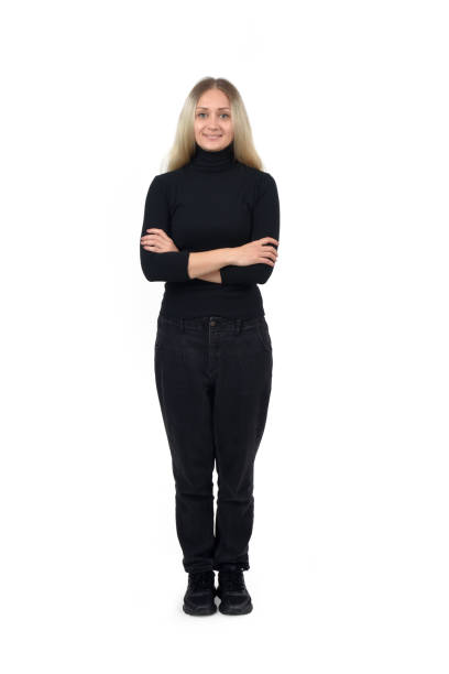 istock full protrait of a woman on white background 2118992889