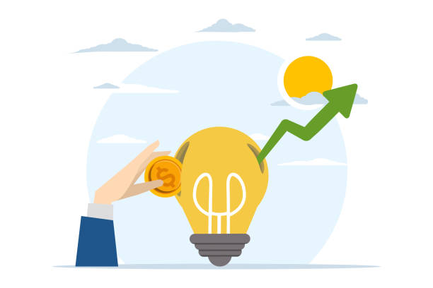 istock Concept of Investing in knowledge for more success, paying for additional learning and improving skills concept, Businessman hand inserting coin into light bulb while soaring graph. 2118999703