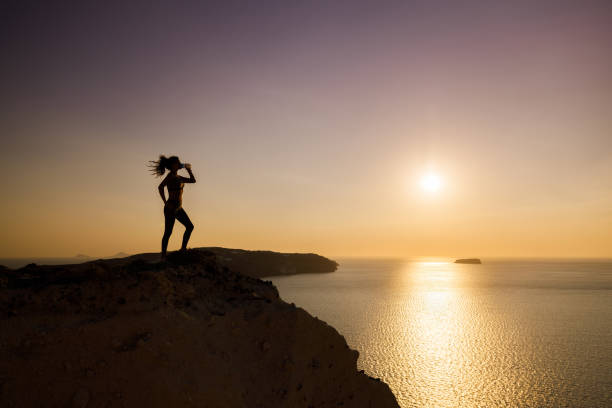 istock Water break on a hill above the sea at sunset! 2119058750