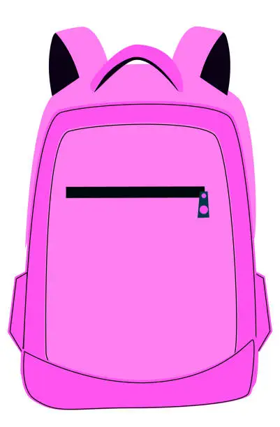 Vector illustration of school bag