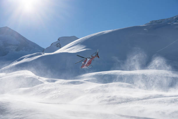 istock Mountain Rescue Helicopter in Switzerland 2119113904