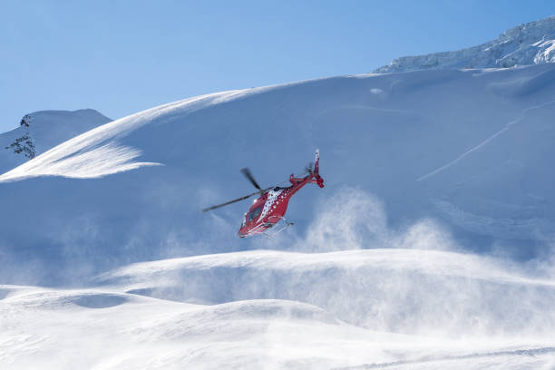 istock Mountain Rescue Helicopter in Switzerland 2119122363