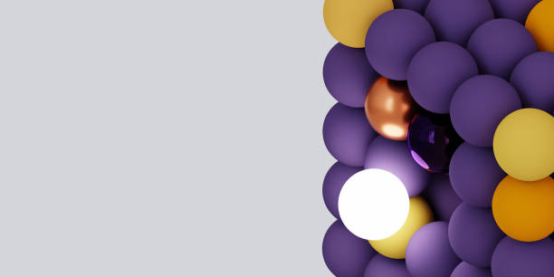 istock 3d colorful cube with glowing spheres. Abstract primitive shapes on white background. 3d illustration. 3d rendering. 2119125493