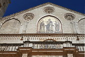 Detail of the facade of Cathedral of Santa Maria Assunta in Spoleto