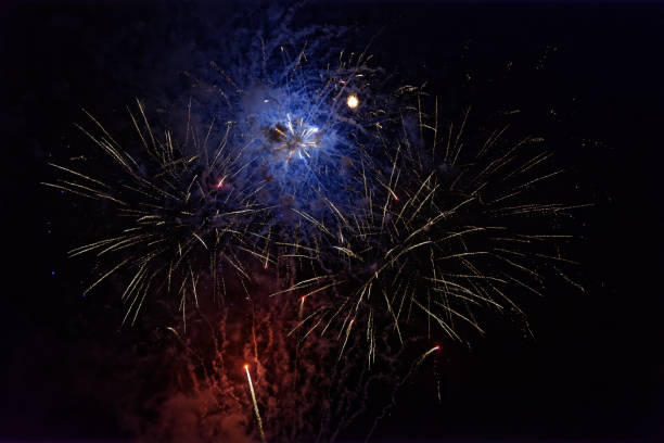 istock magnificent colorful fireworks, festive lights 2119156977