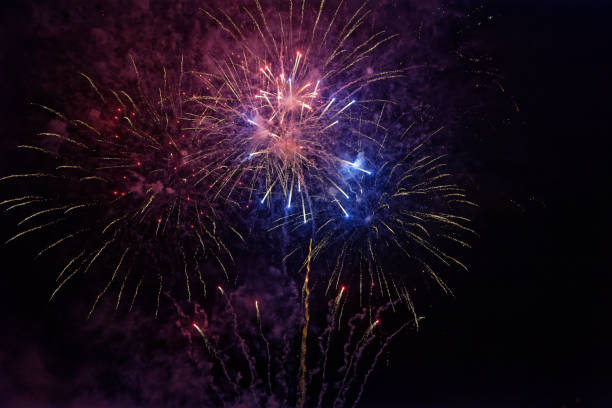 istock magnificent colorful fireworks, festive lights 2119158567