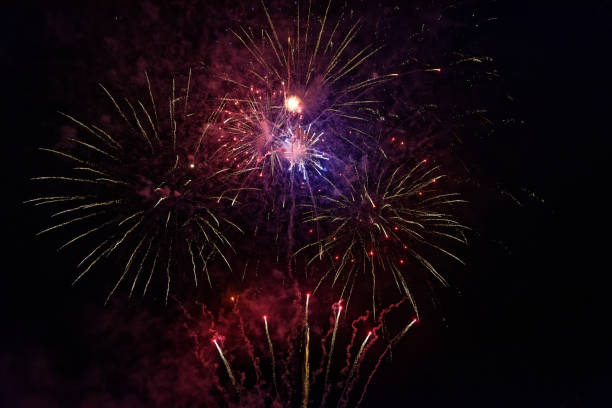 istock magnificent colorful fireworks, festive lights 2119158568