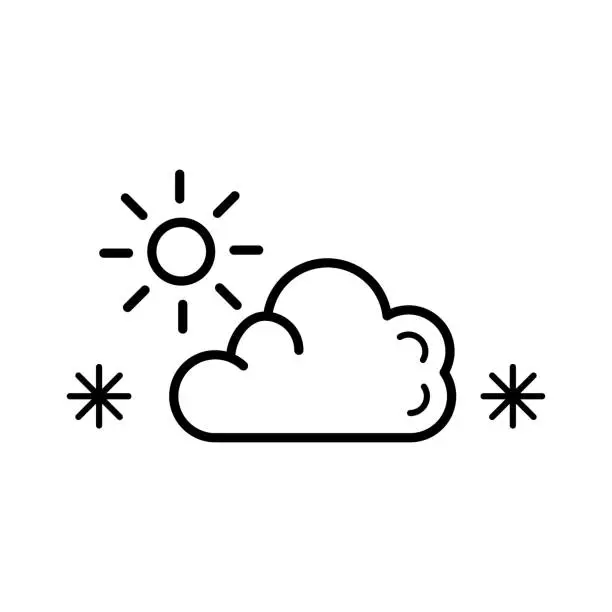 Vector illustration of Sunny icon line design template isolated