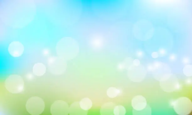 Vector illustration of vector colored bokeh background with light