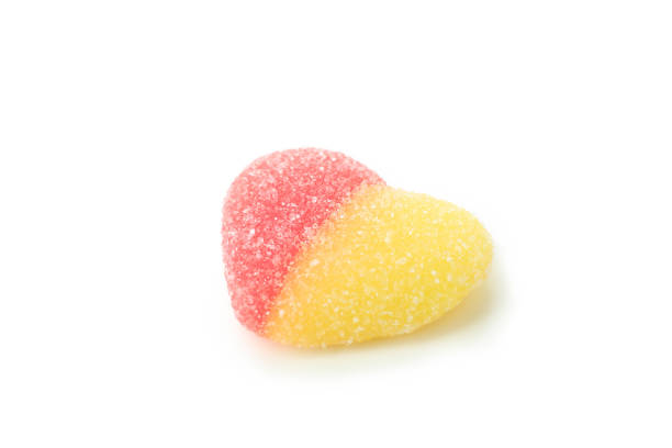 Tasty gummy candy isolated on white background.