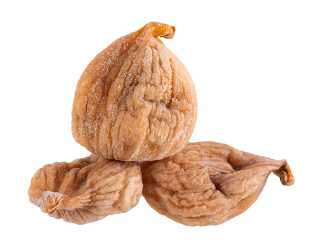 istock Dried figs fruit isolated on white background. Dried fruit snack. 2119216315
