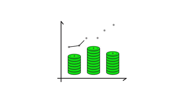 animated video of economic growth curve with coin icon. looping motion graphic of finance theme
