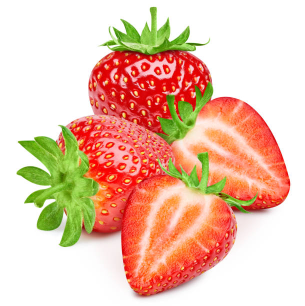 istock Fresh strawberry isolated on white background 2119235679