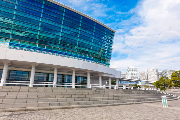 Yokohama International Peace Conference Center, also known as Pacifico Yokohama National Hall (Minatomirai, Yokohama City) On a sunny morning in February 2024, Pacifico Yokohama National Hall, also known as the Yokohama International Peace Conference Center, is located on the seaside in the Minato Mirai district of Yokohama City, Kanagawa Prefecture. ちやほや stock pictures, royalty-free photos & images