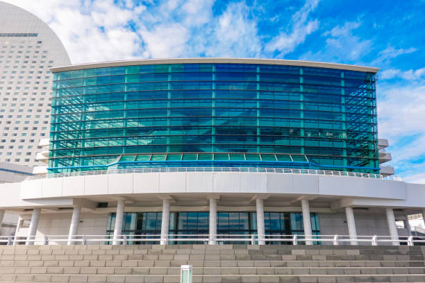 Yokohama International Peace Conference Center, also known as Pacifico Yokohama National Hall (Minatomirai, Yokohama City) On a sunny morning in February 2024, Pacifico Yokohama National Hall, also known as the Yokohama International Peace Conference Center, is located on the seaside in the Minato Mirai district of Yokohama City, Kanagawa Prefecture. ちやほや stock pictures, royalty-free photos & images