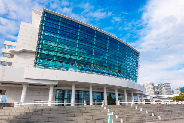 Yokohama International Peace Conference Center, also known as Pacifico Yokohama National Hall (Minatomirai, Yokohama City) On a sunny morning in February 2024, Pacifico Yokohama National Hall, also known as the Yokohama International Peace Conference Center, is located on the seaside in the Minato Mirai district of Yokohama City, Kanagawa Prefecture. ちやほや stock pictures, royalty-free photos & images