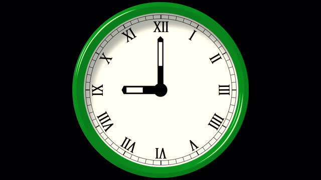 clock full circle moving loopable time lapse