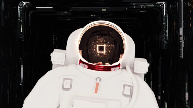 astronaut inside spaceship