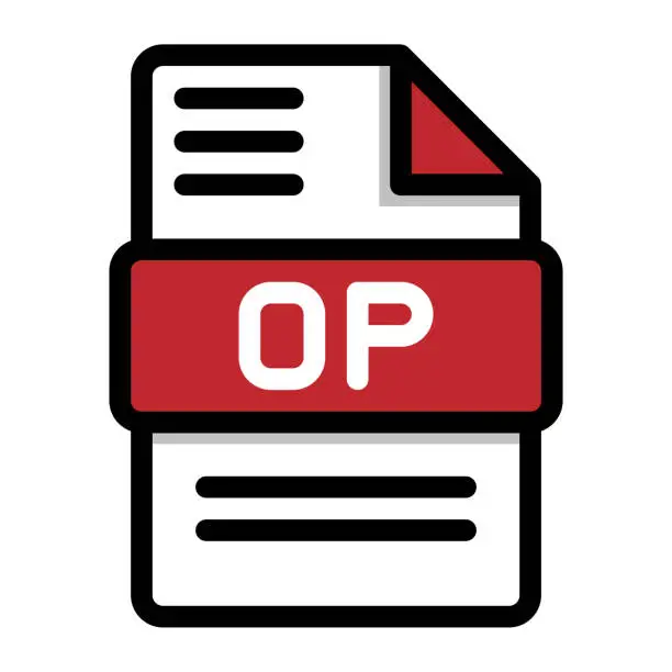 Vector illustration of Opus file icon. flat audio file, icons format symbols. Vector illustration. can be used for website interfaces, mobile applications and software