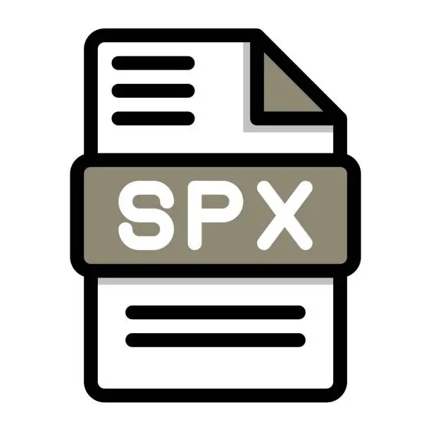 Vector illustration of Spx file icon. flat audio file, icons format symbols. Vector illustration. can be used for website interfaces, mobile applications and software