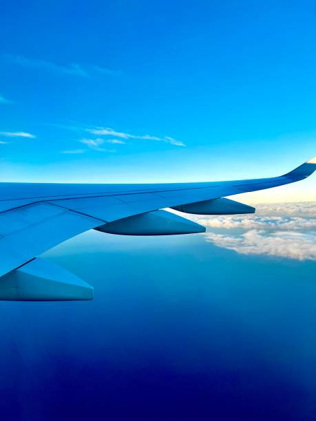 istock Airplane over the Mediterranean sea 2119423002
