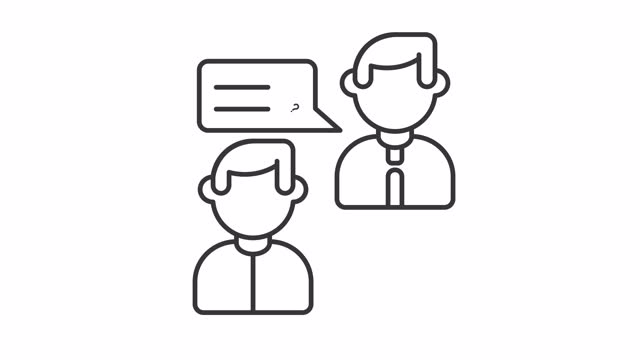 Animated interview icon