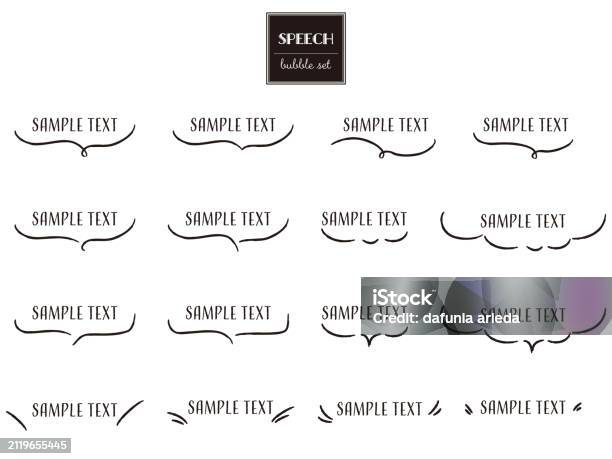 Simple Text Buttle Simple And Stylish Handdrawn Speech Bubble Set Stock Illustration ...