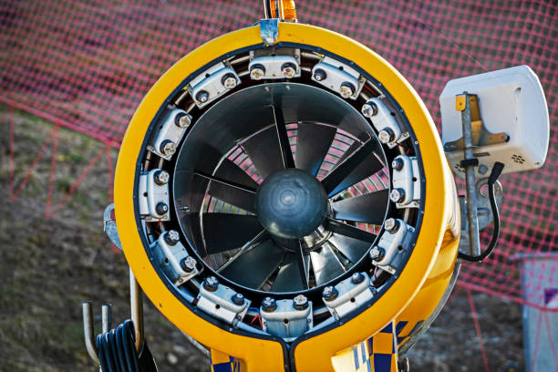istock snow generator on the slope at the resort. Active recreation 2119663213